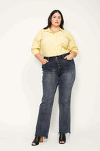 Load image into Gallery viewer, JUDY BLUE Button Fly Hem Destroy Straight Jeans
