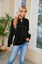 Load image into Gallery viewer, Cutout Mock Neck Long Sleeve Top (multiple color options)
