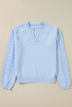 Load image into Gallery viewer, Daisy Notched Long Sleeve Sweater (multiple color options)
