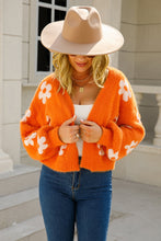 Load image into Gallery viewer, Floral Open Front Fuzzy Cardigan (multiple color options)
