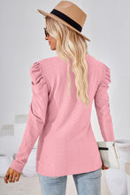 Load image into Gallery viewer, Round Neck Puff Sleeve Top (multiple color options)
