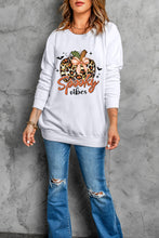 Load image into Gallery viewer, Spooky Vibes Graphic Round Neck Long Sleeve Sweatshirt
