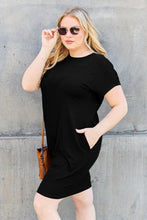 Load image into Gallery viewer, Bamboo Round Neck Short Sleeve Dress with Pockets
