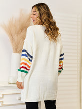 Load image into Gallery viewer, Striped Open Front Dropped Shoulder Cardigan (multiple color options)
