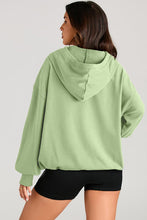 Load image into Gallery viewer, Pocketed Half Zip Long Sleeve Hoodie (multiple color options)
