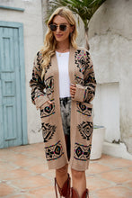 Load image into Gallery viewer, Printed Long Sleeve Cardigan with Pocket (multiple color options)
