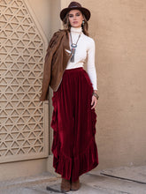 Load image into Gallery viewer, Slit Ruffled Wide Leg Pants (multiple color options)
