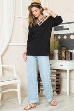 Load image into Gallery viewer, Leopard Braided Strap Long Sleeve Top
