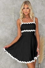 Load image into Gallery viewer, Contrast Trim Square Neck Mini Dress (multiple color options)
