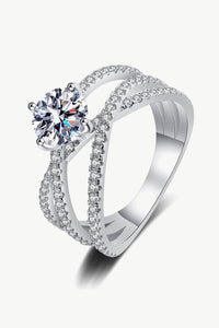 She Is Stunning 1 Carat Moissanite Crisscross Ring