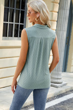 Load image into Gallery viewer, Eyelet Johnny Collar Tank (multiple color options)
