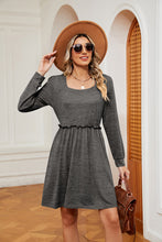 Load image into Gallery viewer, Square Neck Long Sleeve Dress (multiple color options)
