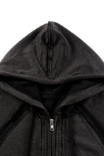 Load image into Gallery viewer, Exposed Seam Zip Up Long Sleeve Drawstring Hoodie (multiple color options)
