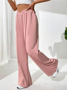 Elastic Waist Wide Leg Pants (multiple color options)