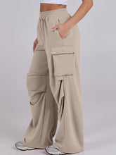 Load image into Gallery viewer, Elastic Waist Wide Leg Pants with Pockets (multiple color options)
