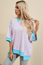 Load image into Gallery viewer, Striped Round Neck Half Sleeve Top
