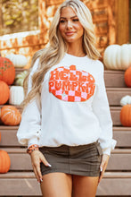 Load image into Gallery viewer, Pumpkin Round Neck Long Sleeve Sweatshirt
