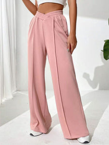 Elastic Waist Wide Leg Pants (multiple color options)