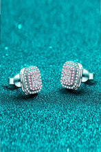 Load image into Gallery viewer, All Eyes On Her 1 Carat Moissanite and Zircon Contrast Geometric Stud Earrings
