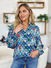 Load image into Gallery viewer, Printed Balloon Sleeve Blouse
