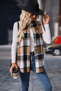 Plaid Button Up Vest (multiple color options)