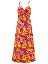 Load image into Gallery viewer, Twisted Printed V-Neck Cami Dress  (multiple color options)
