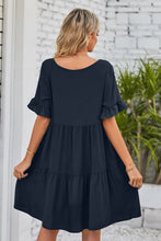 Load image into Gallery viewer, Mandy V-Neck Flounce Sleeve Tiered Dress (multiple color options)
