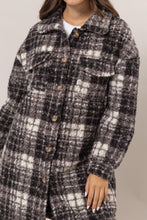 Load image into Gallery viewer, Plaid Button Down Longline Shacket
