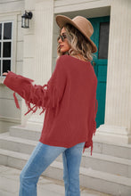 Load image into Gallery viewer, Ribbed Round Neck Fringe Detail Sweater (multiple color options)
