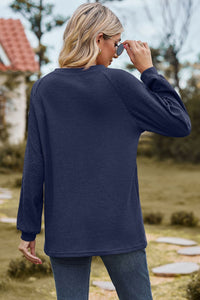 Round Neck Raglan Sleeve Top (multiple color options)