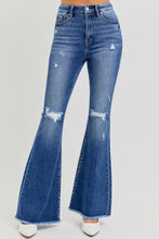 Load image into Gallery viewer, RISEN High Rise Distressed Raw Hem Flare Jeans
