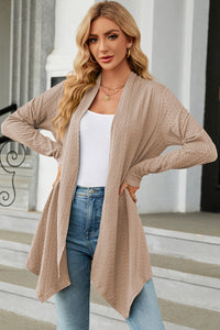 Open Front Long Sleeve Cardigan (multiple color options)