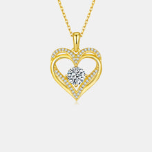 Load image into Gallery viewer, 1.2 Carat Moissanite 925 Sterling Silver Heart Necklace (multiple color options)
