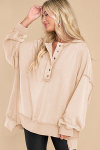 Exposed Seam Long Sleeve Sweatshirt (multiple color options)