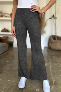 Ribbed High Waist Flare Pants (multiple color options)