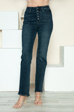 Load image into Gallery viewer, Judy Blue Button Fly Hem Destroy Straight Jeans
