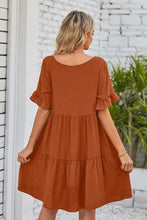 Load image into Gallery viewer, Mandy V-Neck Flounce Sleeve Tiered Dress (multiple color options)
