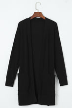 Load image into Gallery viewer, Pocketed Open Front Long Sleeve Cardigan (2 color options)
