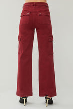 Load image into Gallery viewer, RISEN High Rise Wide Leg Cargo Jeans
