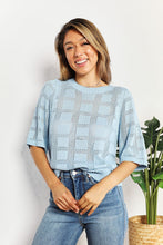 Load image into Gallery viewer, Easily Impressed Ribbed Trim Round Neck Knit Top (multiple color options)
