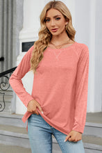 Load image into Gallery viewer, Heathered Round Neck Long Sleeve Top (multiple color options)
