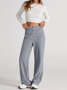 High Waist Wide Leg Pants (multiple color options)