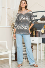 Load image into Gallery viewer, Leopard Long Sleeve Top with Braided Strap (multiple color options)
