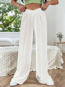 Elastic Waist Wide Leg Pants (multiple color options)