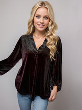 Load image into Gallery viewer, V-Neck Three-Quarter Sleeve Blouse (multiple color options)
