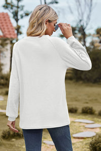 Round Neck Raglan Sleeve Top (multiple color options)