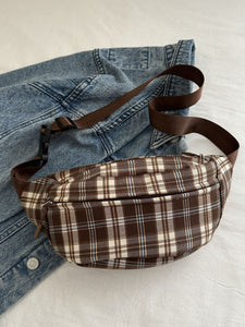 Plaid Adjustable Strap Crossbody Bag (multiple color options)