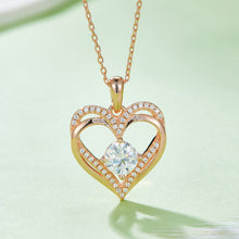 Load image into Gallery viewer, 1.2 Carat Moissanite 925 Sterling Silver Heart Necklace (multiple color options)
