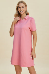 Texture Short Sleeve Dress (multiple color options)