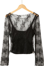 Load image into Gallery viewer, Surplice Cami and Lace Long Sleeve Cover Up Set (2 color options)
